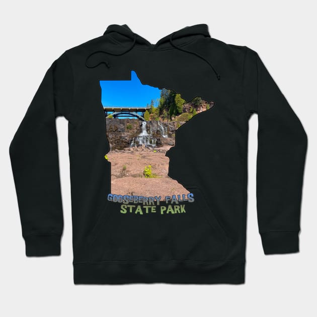 Gooseberry Falls State Park - Lower Falls Hoodie by gorff